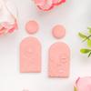 Ergonomic Floral Pattern Clay Embossing Roller For Polymer Jewelry Making Earrings Crafting Supplies Rolling Pin