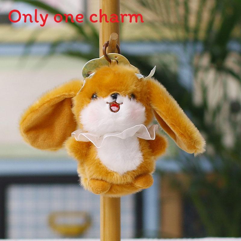 Plush Bunny Keychain Toy With Cute Ears For Wedding Gifts And Bag Decor