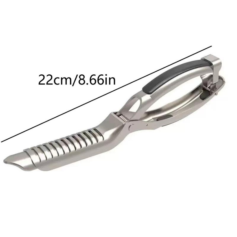 BBQ Rib Skinner Tool Stainless Steel Rib Membrane Remover with Comfort Ergonomic Handle for Outdoor Grilling