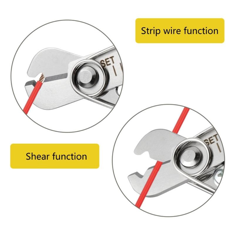 Wire Stripper And Chain Cutter Tool Stainless Steel Construction Nonslip Grip For Precise 0.5-4mm Stripping