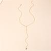European and American New Accessories Geometric Triangular Tassel Necklace Ins Fashion Personality Long Collarbone Chain