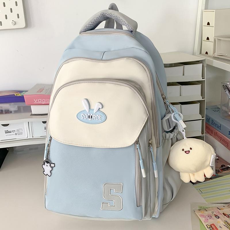 Children's schoolbags, elementary school students, girls, junior high school students, high school students, high-value contrasting colors