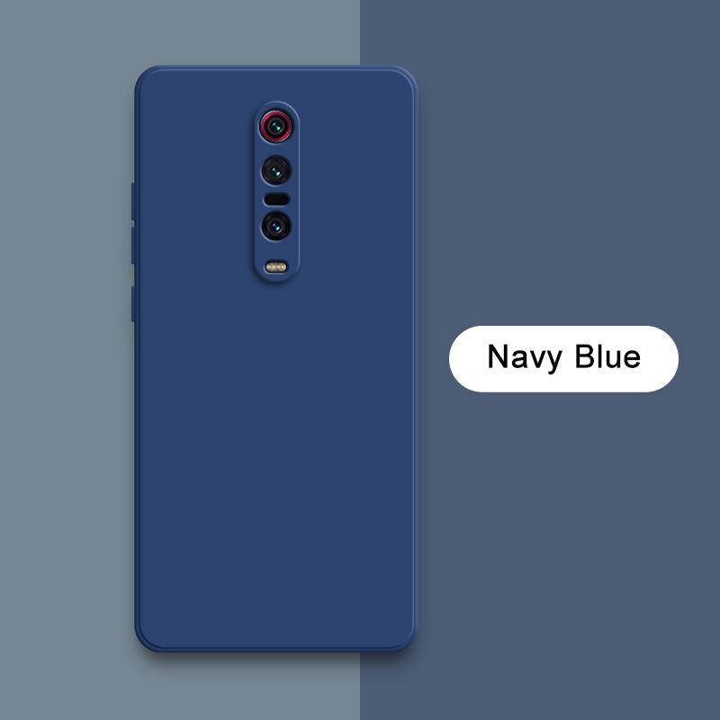 

Квадратный жидкий силиконовый чехол для Xiaomi Mi 9T Redmi K20 Pro, защитный мягкий симпатичный чехол для задней панели телефона Mi9T 9TPro Xiaomi Mi 9T темно-синий
