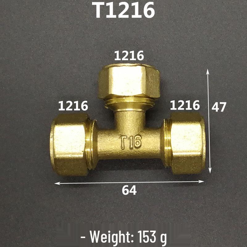 Aluminium-Kunststoffrohr Kupfer T-Stück Fitting: Reduziergewindegrößen 1216, 1418, 1620, 2025, 2632, 4, 6 Punkte.