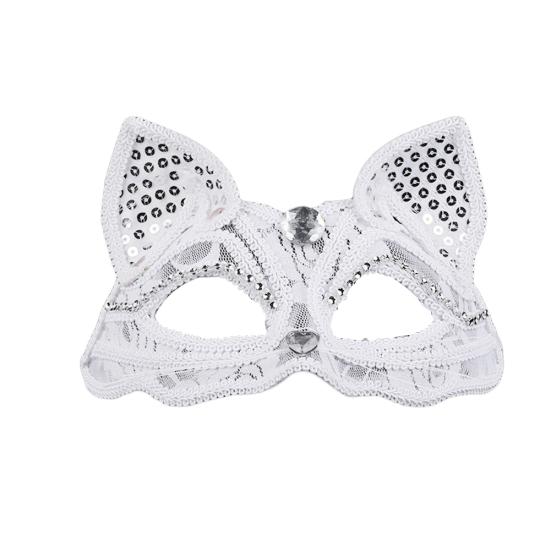 Women Fox Half Face Lace Eye Mask Masquerade Halloween Dress up Party Props