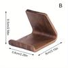 Multifunctional Solid Wood Phone Holder Front Desk Business Card Display Rack Creative Home Office Desktop Decoration