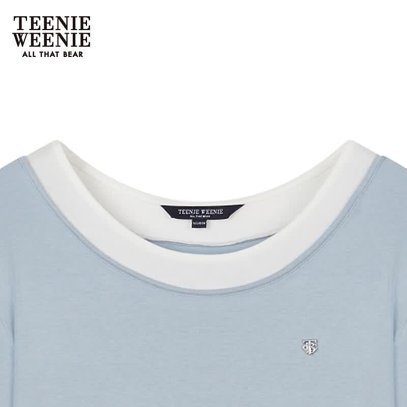 Teenie Weenie Women's Bear Letter Long Sleeve T-shirt