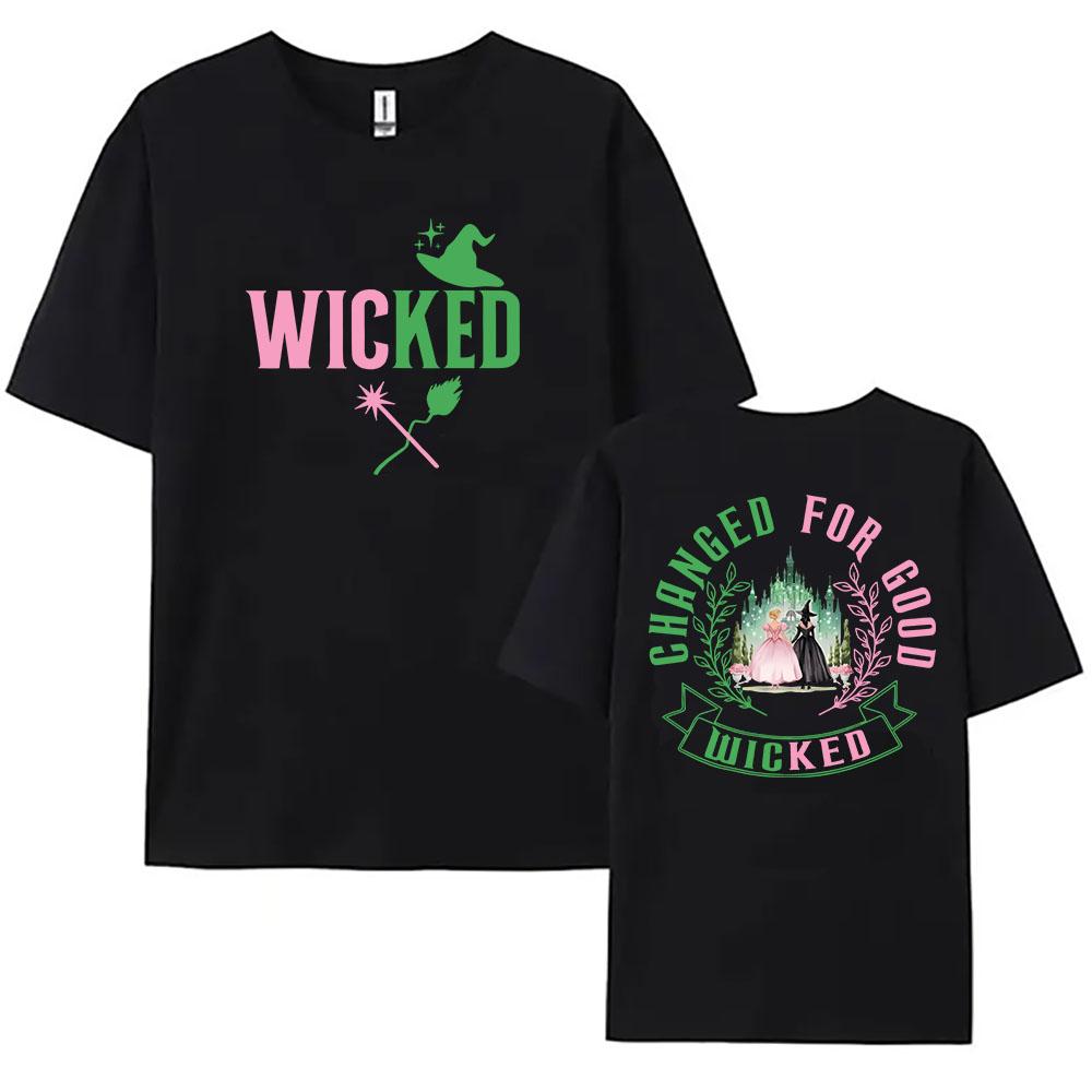 Fashion Film Wicked for Good Tshirts Short Sleeve Cotton Female Tshirt Casual Loose Graphic Printing Tees Women Men Clothing