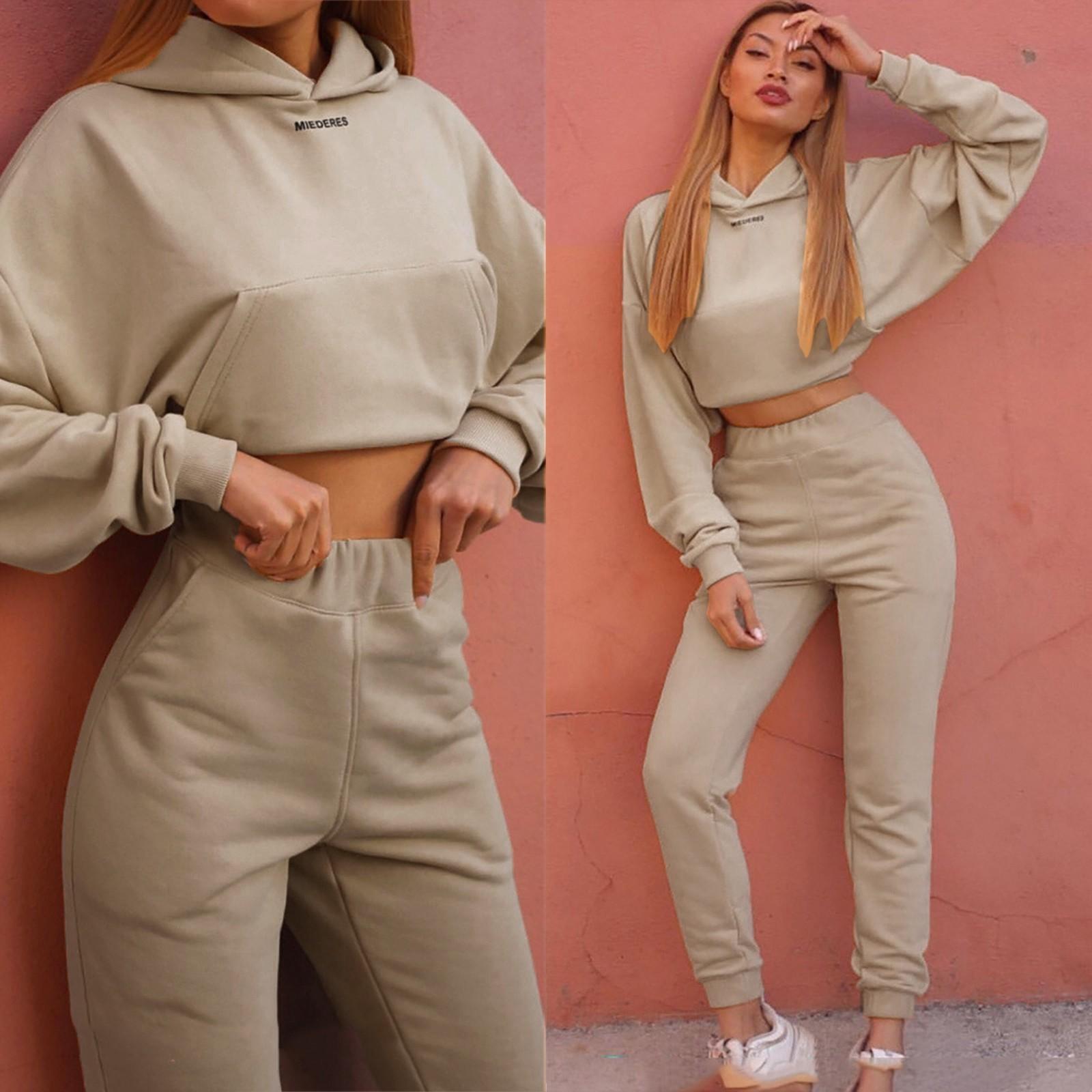 

Женский повседневный однотонный спортивный костюм с длинными рукавами и короткими брюками с капюшоном S жёлтый