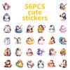 56 Cute Little Penguins Cartoon Stickers Animal Stickers Batch