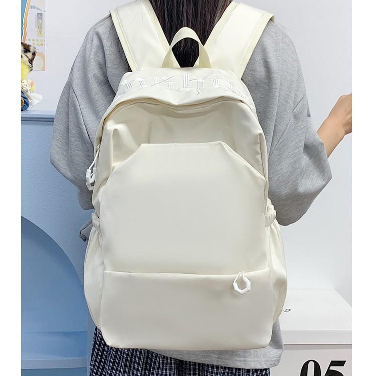 Schoolbag Mori large-capacity solid color backpack female Korean version versatile schoolbag male junior high school backpack female college backpack