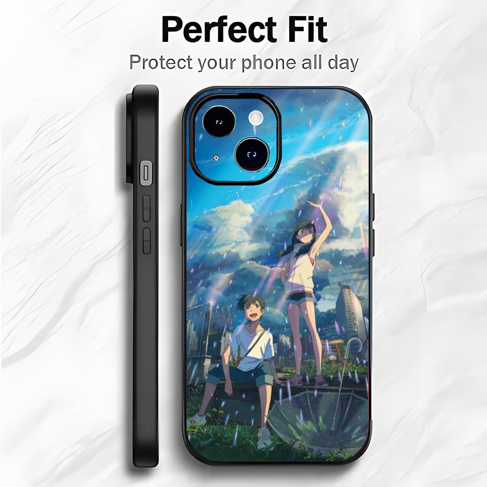 Romantic Anime W-Weathering With You Phone Case Phone Case Soft Packaging Lightweight For iPhone17 16 15 14 13ProMax