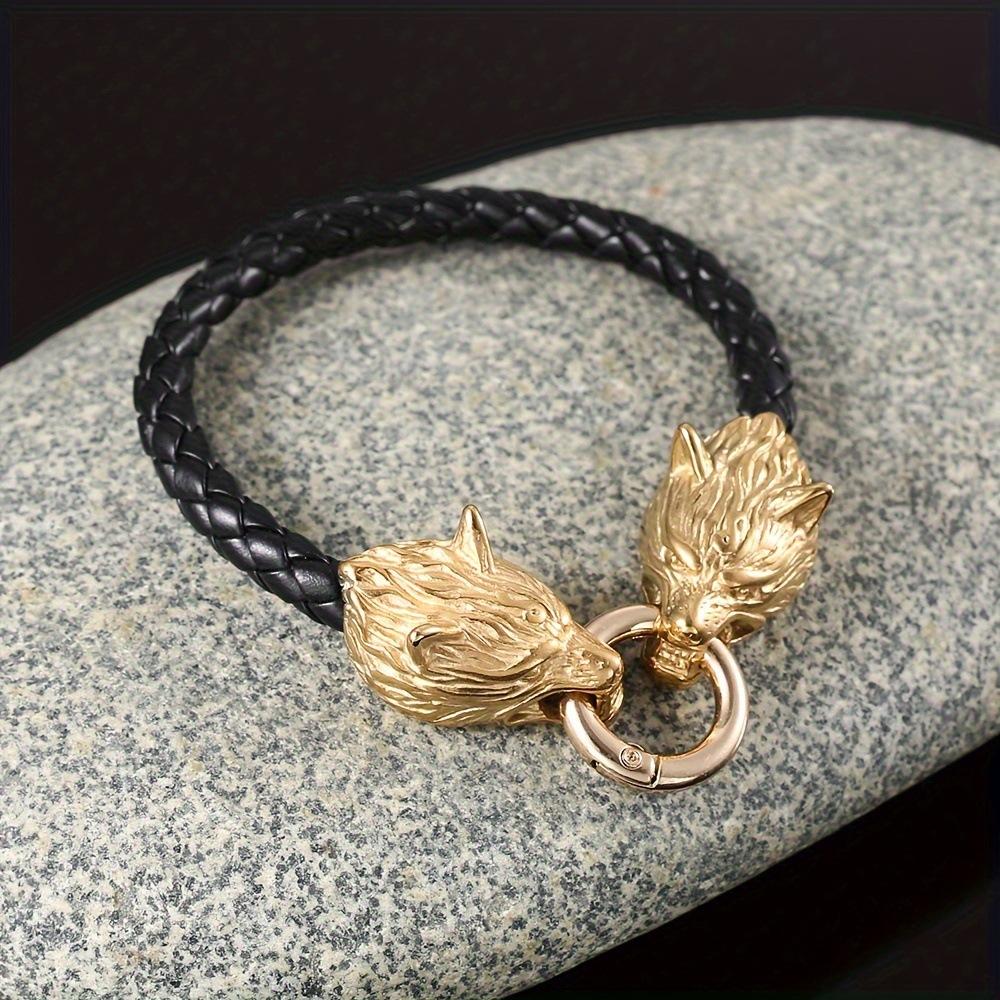 Cross Border Exclusive Nordic Viking Men's Wolf Head Bracelet Accessories Hot Selling Popular Wholesale
