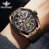 OUPINKE Watch Silicone Hollow Movement Waterproof Mechanical Watch Men's Watch
