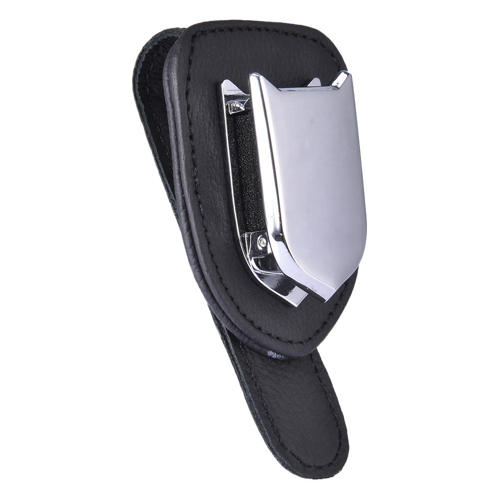 1Pcs Car Glasses Holder Universal Car Visor Sunglasses Holder Clip Leather Eyeglasses Hanger And Ticket Card Clip Eyeglasses