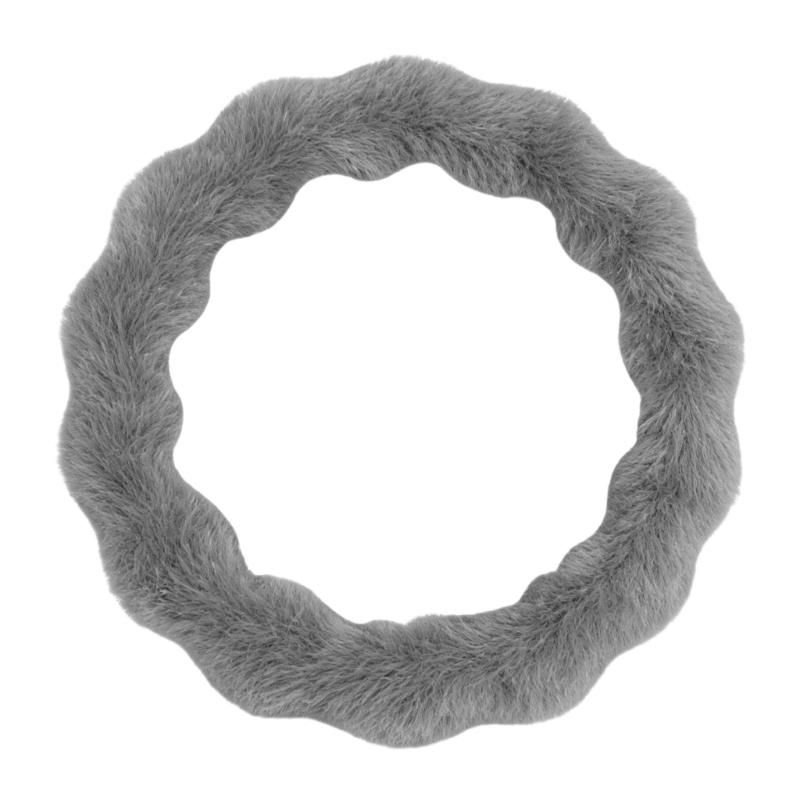Premium Plüsch Lenkradbezug Für Winterliche Wärme Komfort Und Anti-Rutsch-Griffe Universell 38cm Durchmesser