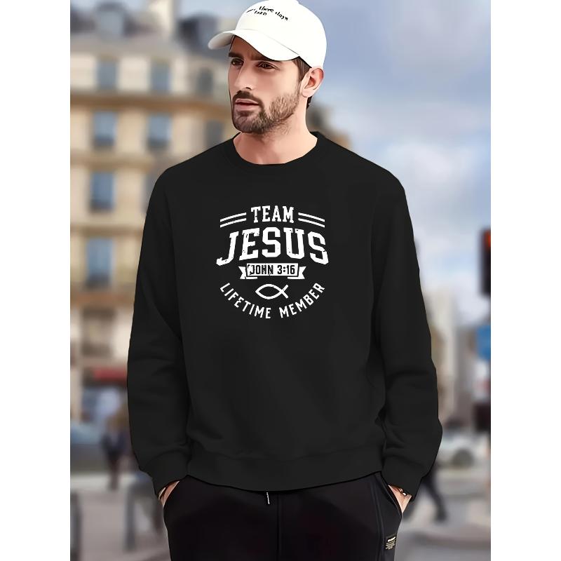 

Solid Color Men s Crew Neck Hoodie, Loose Fit & Versatile, Ideal for Autumn Winter Layering XXL чорний