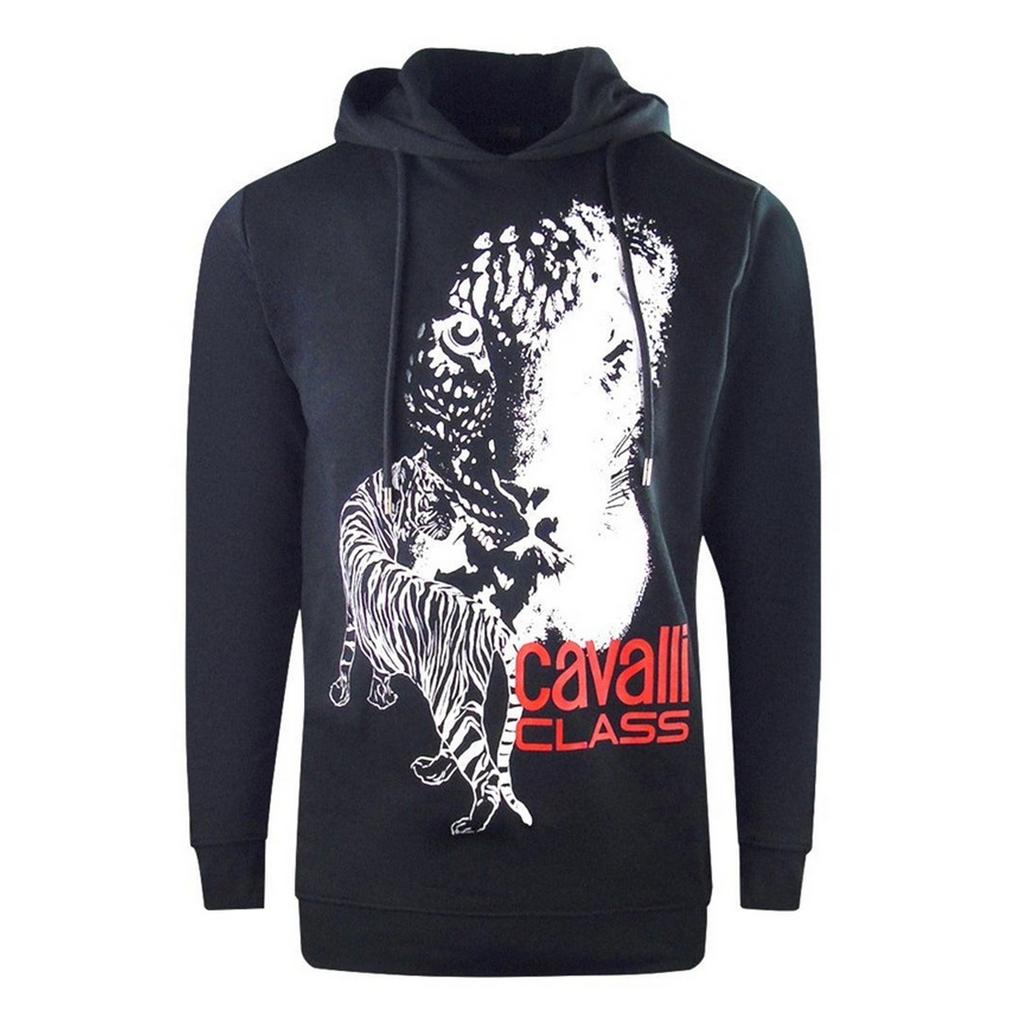 Cavalli Class Mens Tiger Logo Hoodie