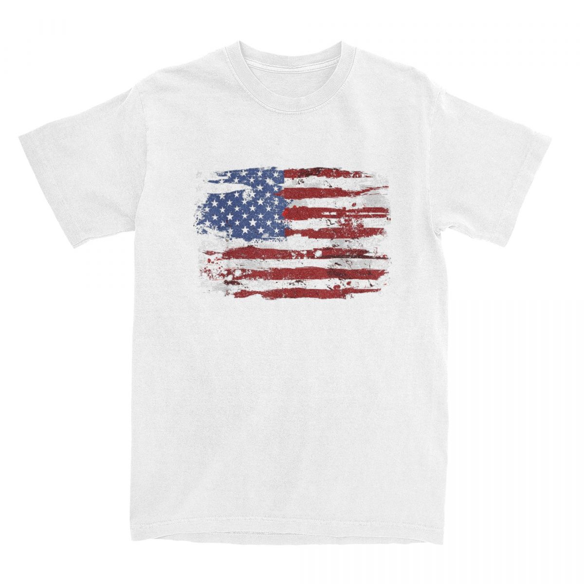 

Американський прапор США Сполучені Штати Америки США 4 липня Футболка Літні футболки Бавовняна футболка для чоловіків Футболки з коротким рукавом S білий