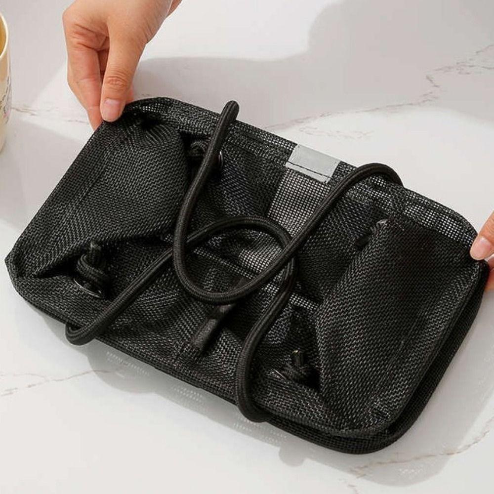 Breathable Mesh Toiletry Bag Large Capacity Makeup Tote Handbag Cosmetic Bag  Swimming