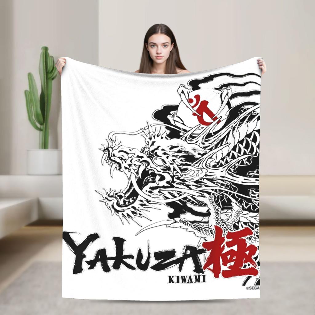 Like a Dragon & Yakuza Kiwami Decke Korallenfleece Plüsch Japan Spiel Superweiche Überwürfe Schlafzimmer Sofa Quilt Multifunktion
