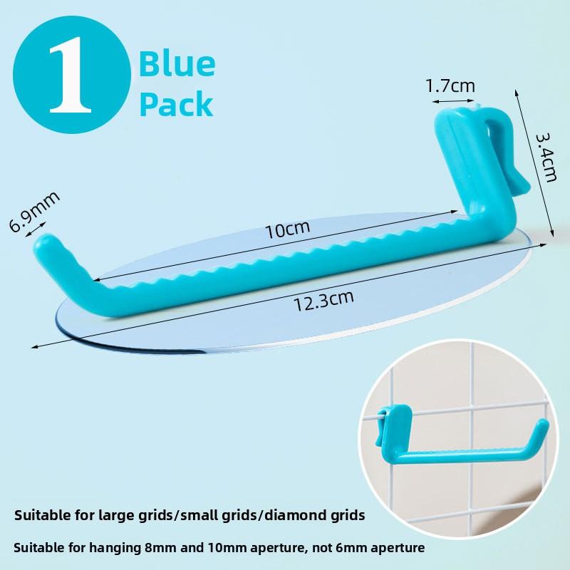 1 STÜCK Gitter Kunststoff Nagelfreier Haken Drahtgitter Regal Wand Ausstellhaken Kindergarten Aufbewahrungshaken Stanzfrei