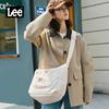 New Lee Fabric Shoulder Bag Regular Women's Ginger Yellow/Ecru/Navy Blue LE240134M
