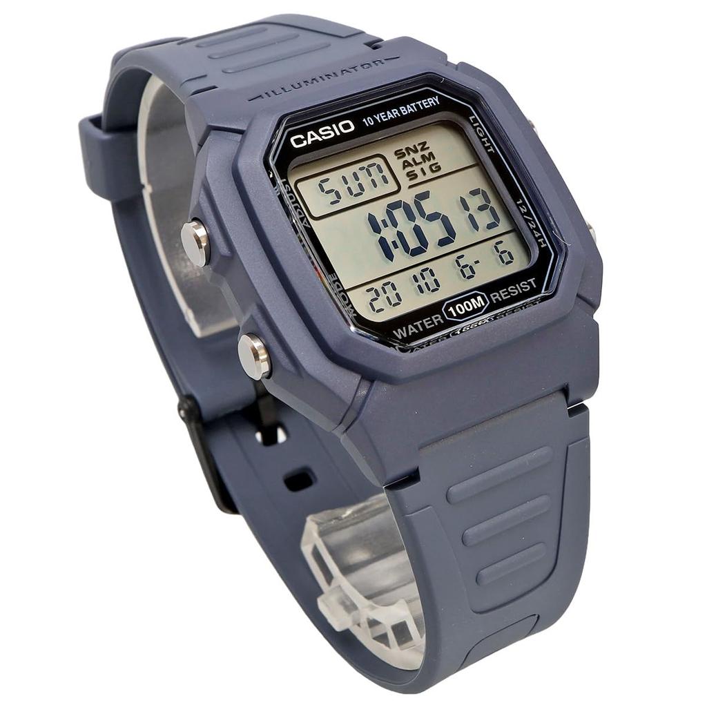 Casio Standard Digital Men's Watch W-800H-2AV Blue Gray (Imported)