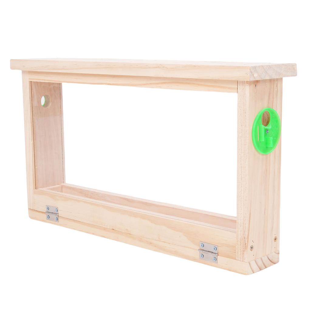Bee Breeding Box Double Sided Acrylic Board Wooden Bee Hive Observation Box with Vents Beekeeping Supplies