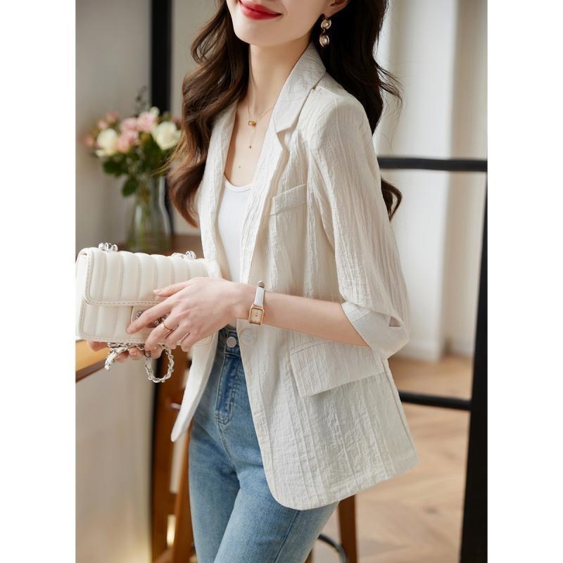Women's Casual Lightweight Single Breasted Summer Blazer