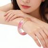 Elegant Resin Bangle With Preserved Flowers Comfortable Dried Flower Wristband For Women Fashion Jewelry Gift
