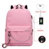 Blank backpack USB chain webbing bag Casual student schoolbag Heat transfer solid color backpack Support making