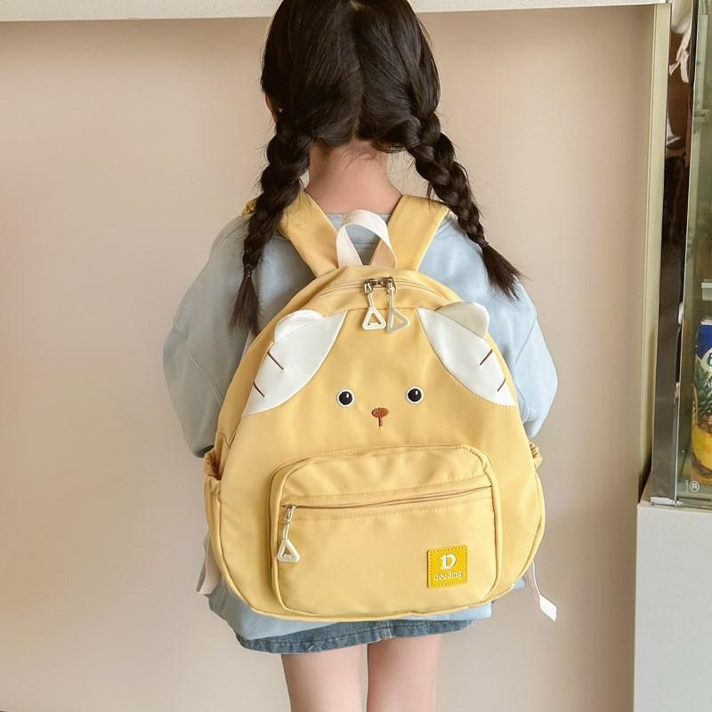 Adorable Cartoon Cat Backpack For Kids Stylish And Spacious Design In Bright Colors