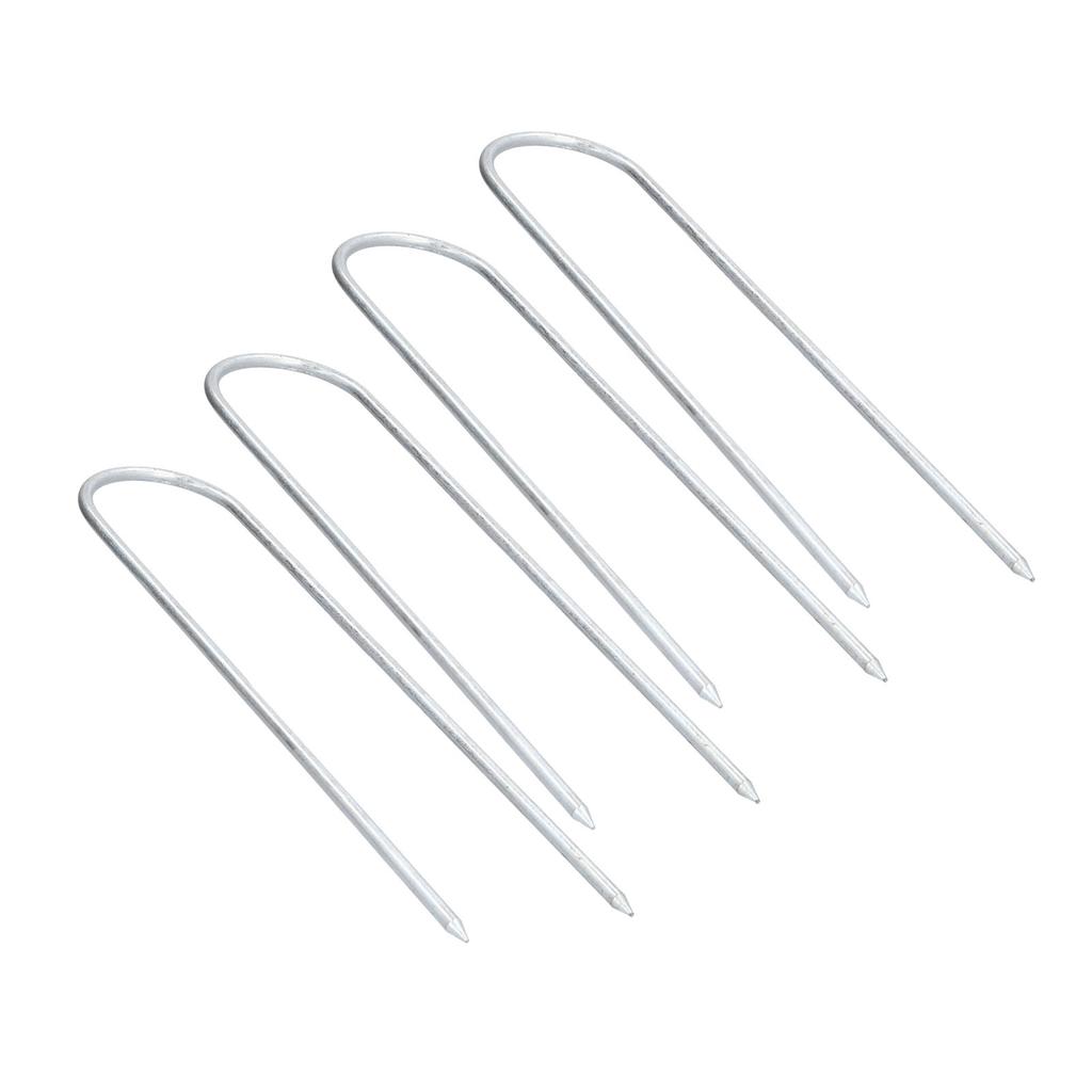 Garden Staples Galvanized U Shaped Garden Fencing Peg for Greenhouses Lawns Gardens