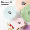 Dual-Color Silicone Sealing Lid for Kitchen: Fresh-Keeping, Anti-Slip, Anti-Overflow, and Oil-Proof.