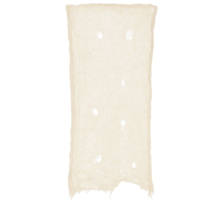 Rideau Halloween 72x180cm – Effet Filet de Gaze Effrayant Beige