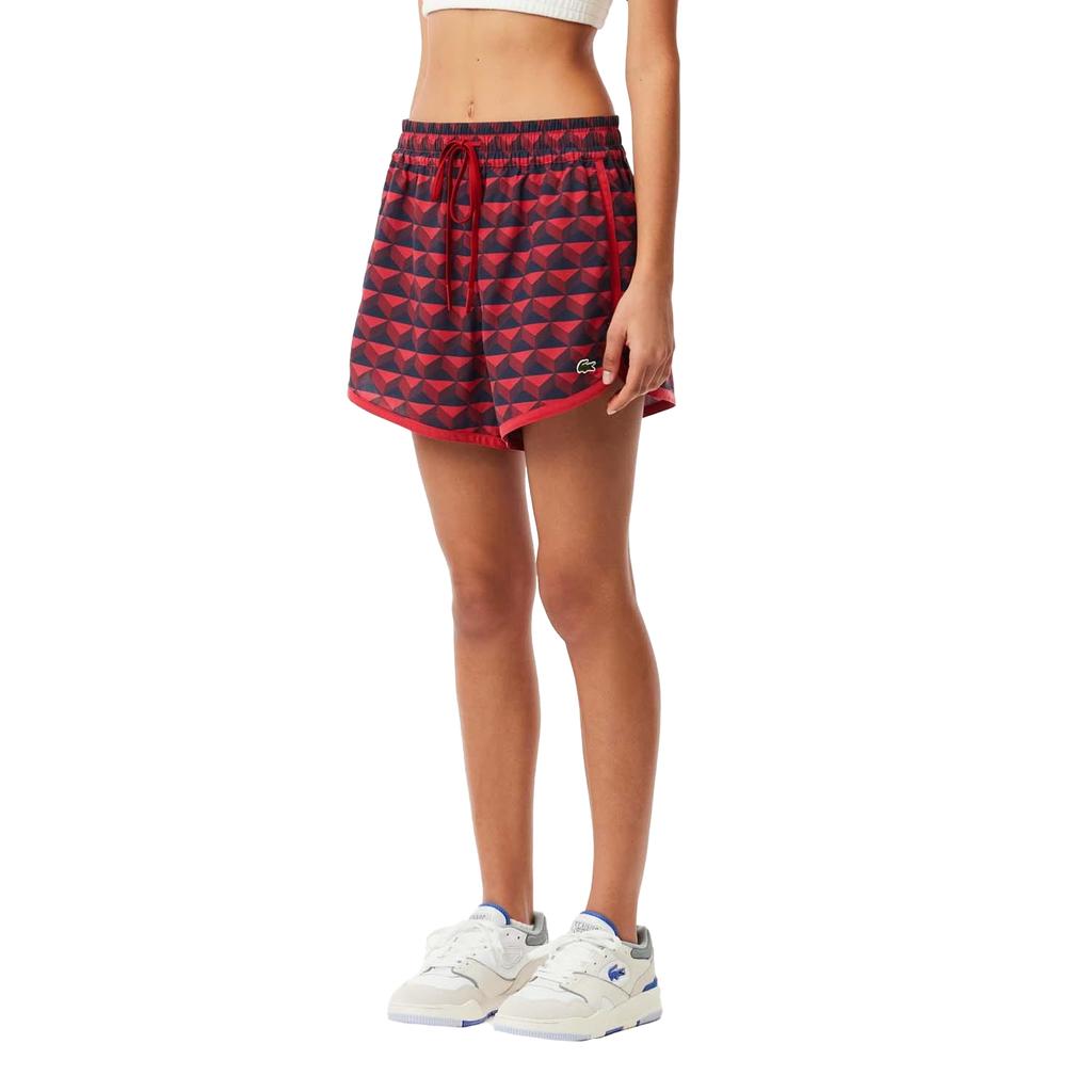 Lacoste Womens/Ladies Graphic Print Draped Shorts