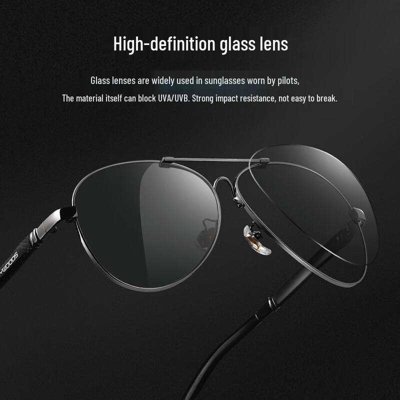 CAPONI HD Glass Polarized Aviator Sunglasses