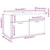 VidaXL Armoire lavabo de salle de bain avec bassin intégré gris béton, placard lavabo de salle de bain, meuble de salle de 3324860