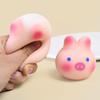 1/2Pcs Stress Relief Yolk Fidget Toy Cartoon Pig Bunny Watermelon Double-yolked Egg Squeeze Sensory Toy Hand Exercise Relaxation Stress Ball