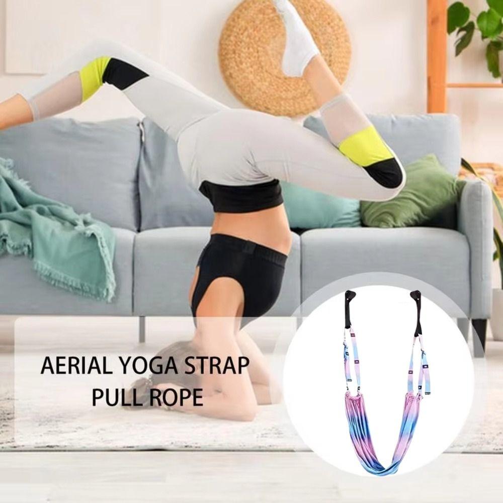 Elastic Stretch Women Aerial Yoga Strap Aerial Yoga Stretching Strap  Wall Practice