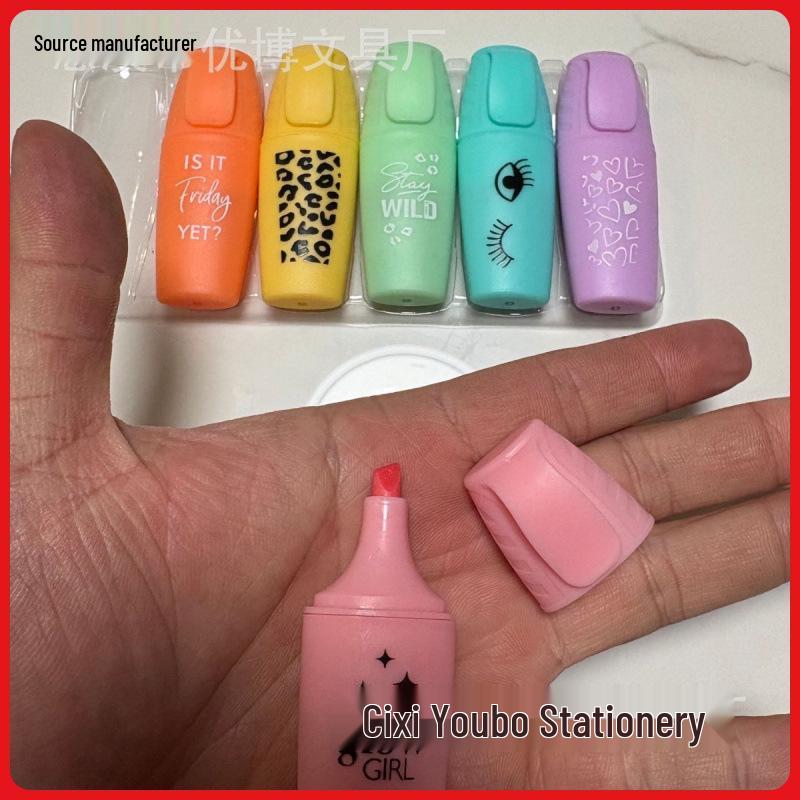 Cha Yan 6-Color Soft Mini Highlighters Chisel tip