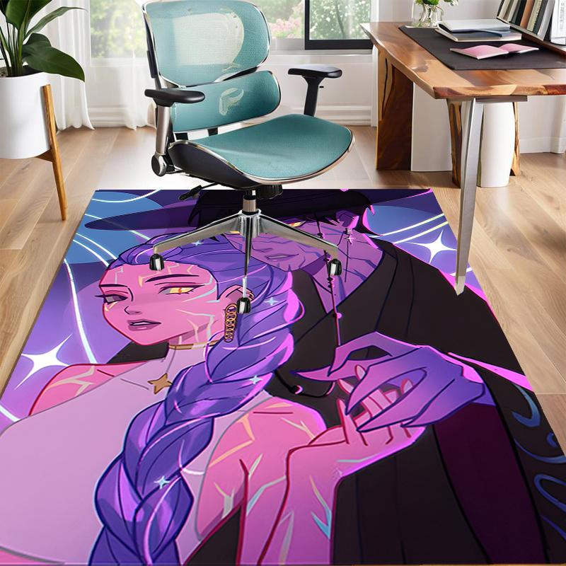 1pc KPop Demon Hunters18 Design Area Rug - Non-Slip, Soft & Cozy Floor Mat for Living Room, Bedroom, Office - Indoor/Outdoor Decorative Carpet