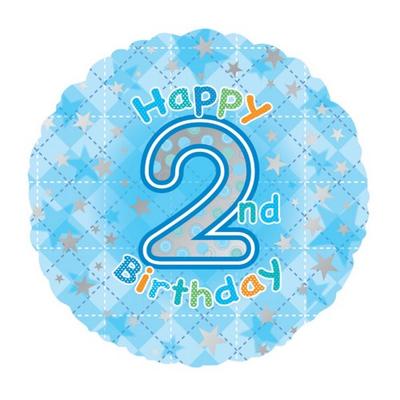 Iparty Grattis på 2-årsdagen Rund Folieballong