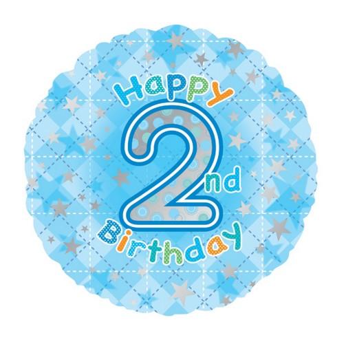 Iparty Happy 2. Geburtstag Runder Folienballon