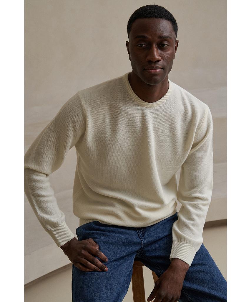 IOLO Wool Textured Crew Neck_Ivory