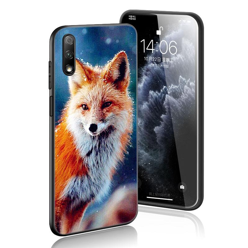 Cute Animal Fox Case For Huawei Honor 10X Lite 7A 8A 9X 20 Pro 7S 8C 8S 8X 9A 9C 10i 20i 30i 20E 20S 8 10 Lite Black Cover