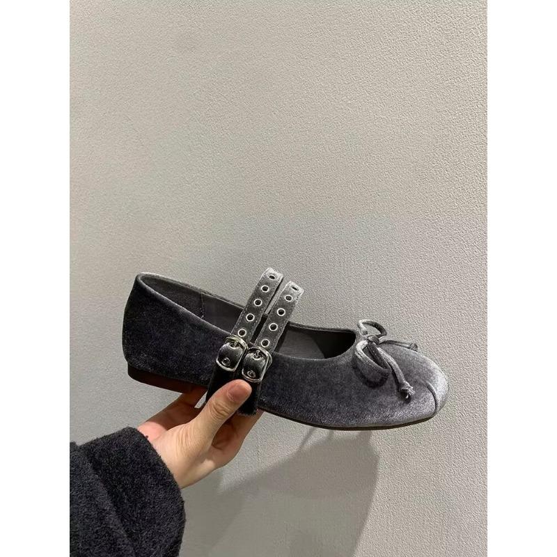 Shoes Bow Mary Jane Shoes Women's Shoes Early Spring with Skirt Single Shoes Lei Dance Flats