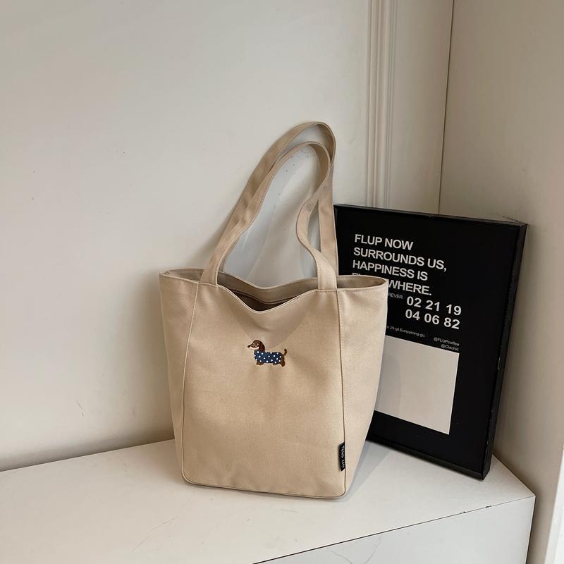 2026 Women's Large Capacity Canvas Tote Bag - Versatile Single Shoulder Bag for Autumn/Winter Commute and College.