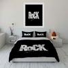 Grunge Rock Typography Design Bedding Duvet Cover Set Duvet Cover Pillowcases  (1*Duvet Cover 2*Pillowcases, Without Duvet Insert)